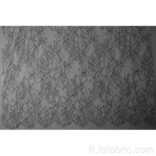 Nylon Polyester Tissu en dentelle de panneau teint en fil